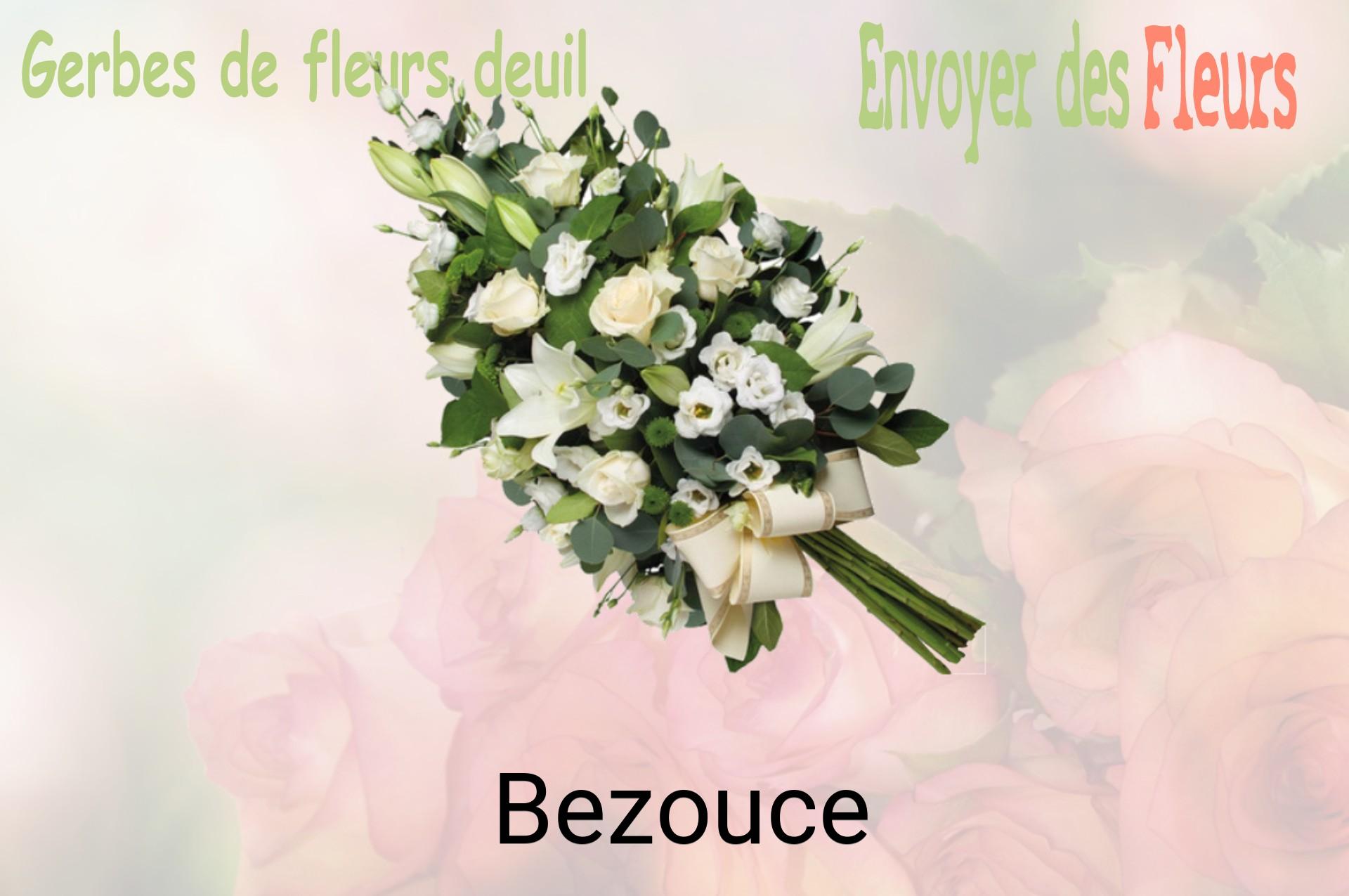 Gerbe de fleurs de deuil livrée à Bezouce